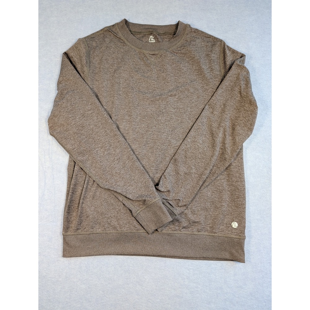 Rhoback Pace Performance Crew Mens S Brown Heathered Sweatshirt Excellent